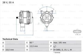 BOSCH 0986042580 - ALTERNADOR