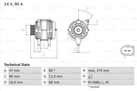 BOSCH 0986042670 - ALTERNADOR