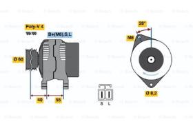 BOSCH 0986042871 - ALTERNADOR