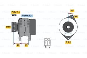 BOSCH 0986042901 - ALTERNADOR