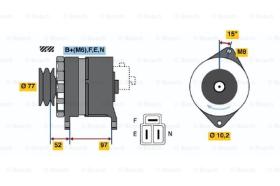 BOSCH 0986042971 - ALTERNADOR