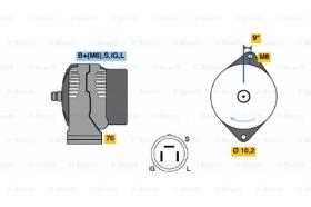 BOSCH 0986043001 - ALTERNADOR