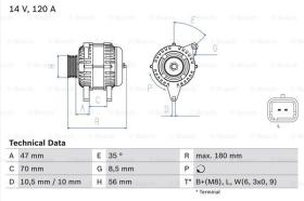 BOSCH 0986043091 - ALTERNADOR