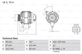 BOSCH 0986043101 - ALTERNADOR