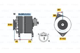 BOSCH 0986043111 - ALTERNADOR