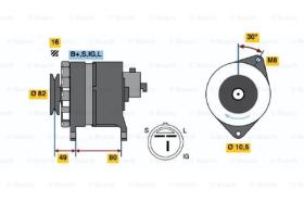 BOSCH 0986043121 - ALTERNADOR