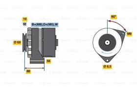 BOSCH 0986043300 - ALTERNADOR