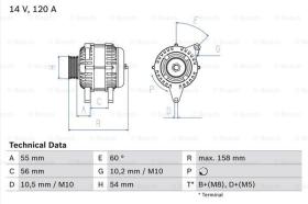 BOSCH 0986044410 - ALTERNADOR