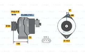 BOSCH 0986044501 - ALTERNADOR