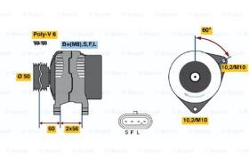 BOSCH 0986044521 - ALTERNADOR