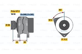 BOSCH 0986044550 - ALTERNADOR