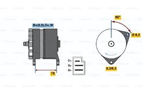 BOSCH 0986044571 - ALTERNADOR