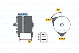 BOSCH 0986044581 - ALTERNADOR