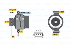 BOSCH 0986044611 - ALTERNADOR