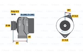 BOSCH 0986044621 - ALTERNADOR