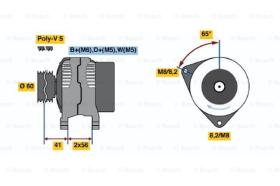 BOSCH 0986044631 - ALTERNADOR