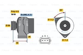 BOSCH 0986044691 - ALTERNADOR