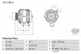 BOSCH 0986044701 - ALTERNADOR