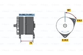 BOSCH 0986044711 - ALTERNADOR