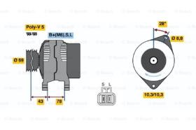 BOSCH 0986044721 - ALTERNADOR