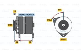 BOSCH 0986044751 - ALTERNADOR