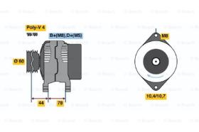 BOSCH 0986044801 - ALTERNADOR