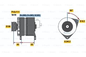 BOSCH 0986044821 - ALTERNADOR