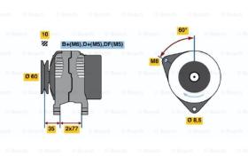 BOSCH 0986044880 - ALTERNADOR