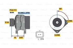 BOSCH 0986045110 - ALTERNADOR