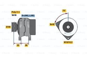 BOSCH 0986045201 - ALTERNADOR