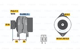 BOSCH 0986045511 - ALTERNADOR