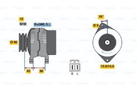 BOSCH 0986045521 - ALTERNADOR