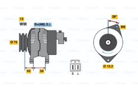 BOSCH 0986045571 - ALTERNADOR