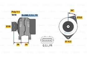 BOSCH 0986045591 - ALTERNADOR