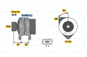 BOSCH 0986045621 - ALTERNADOR