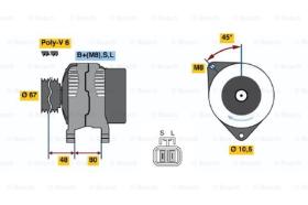 BOSCH 0986045641 - ALTERNADOR