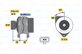 BOSCH 0986045661 - ALTERNADOR