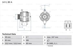 BOSCH 0986045701 - ALTERNADOR