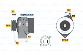 BOSCH 0986045921 - ALTERNADOR