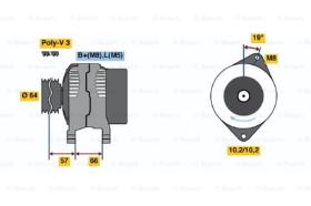 BOSCH 0986045981 - ALTERNADOR