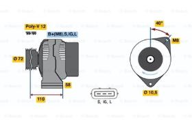 BOSCH 0986046040 - ALTERNADOR