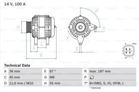 BOSCH 0986046120 - ALTERNADOR