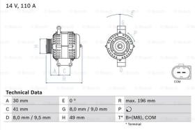 BOSCH 0986046130 - ALTERNADOR