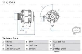 BOSCH 0986046170 - ALTERNADOR