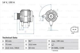 BOSCH 0986046220 - ALTERNADOR