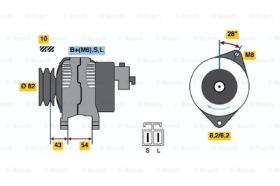 BOSCH 0986046361 - ALTERNADOR