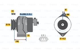 BOSCH 0986046381 - ALTERNADOR