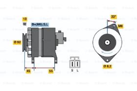 BOSCH 0986046401 - ALTERNADOR