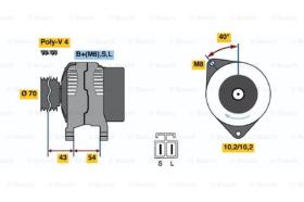 BOSCH 0986046411 - ALTERNADOR