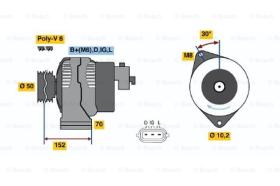 BOSCH 0986046531 - ALTERNADOR